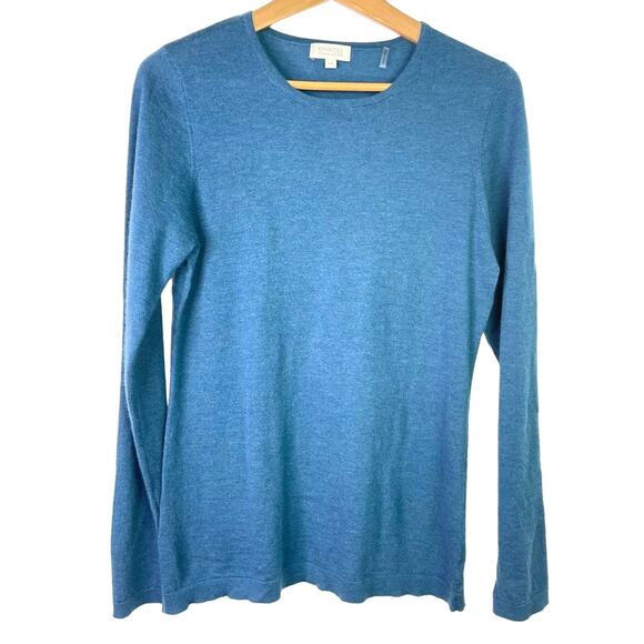 Kinross Blue Cashmere Sweater Pull Over Lightweight Large - Picture 1 of 7